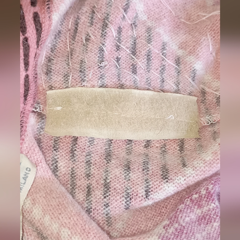 Simone Pia Vintage Italian  Sequin Butterfly Print sweater Size Small - Picture 5 of 16